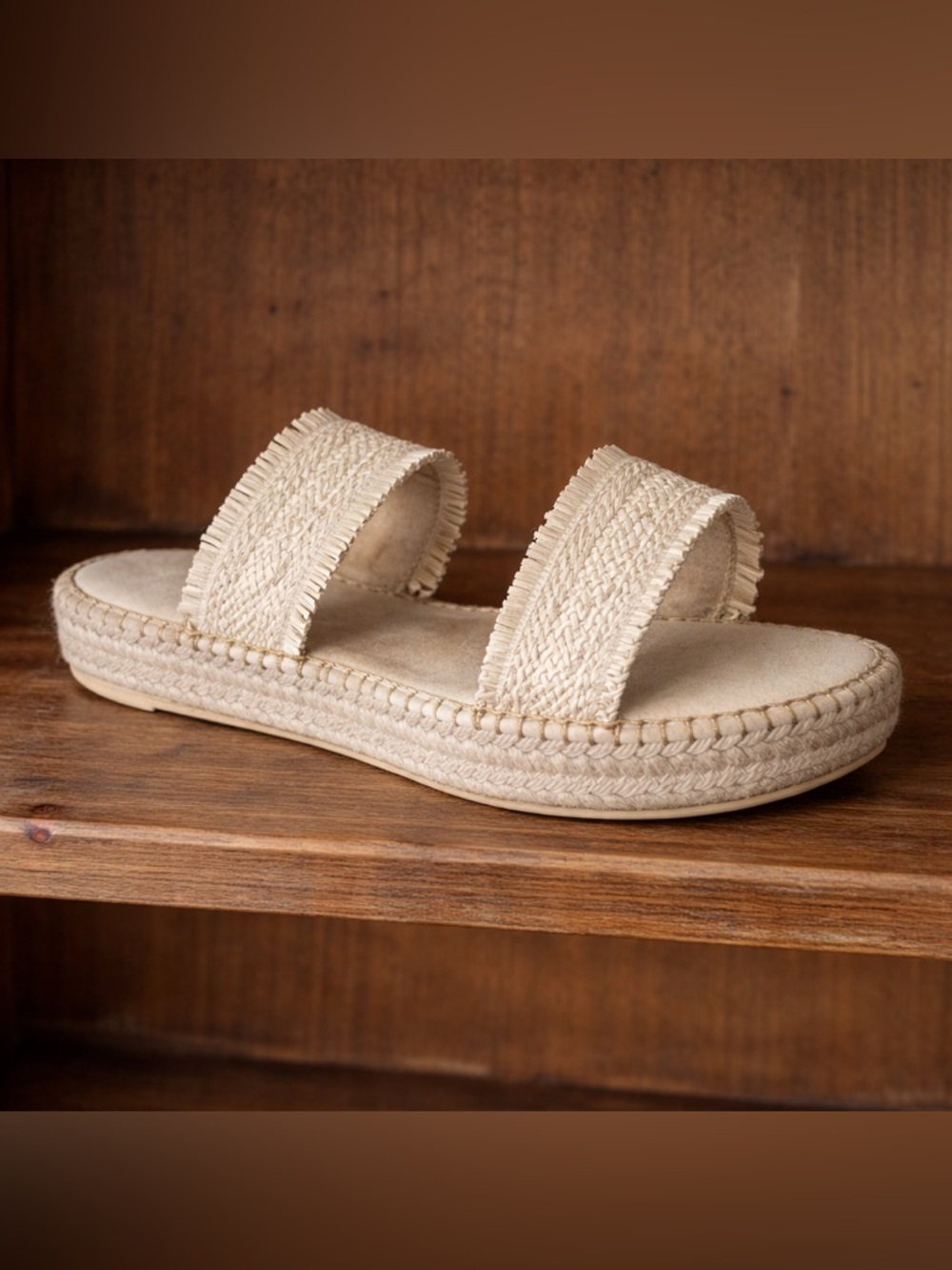 Anthropologie Espadrille Slide Sandals – Size 6.5 (euro 37)